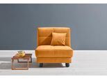 Schlafsofa ELL + ELL "Tilda", gelb (curry), B:85cm H:90cm T:100cm, 100% Polyester, Sofas, Schlafsofa, Breite 85 cm, inkl. 1 Zierkissen