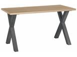 Schreibtisch MÄUSBACHER "Mio", grau (graphit, eichefarben), B:140cm H:75cm T:70cm, Tische, Schreibtisch