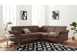 Ecksofa SIT & MORE "Darwin L-Form", braun (cognac), B:249cm H:83cm T:229cm, Sofas, Ecksofa, inklusive Federkern, wahlweise mit Kopfteilverstellung, Bettfunktion