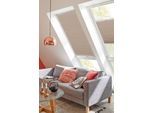 Dachfensterplissee SUNLINES "StartUp Style Honeycomb VD", beige (sand, weiß), B:117,3cm H:121,5cm, Obermaterial: 100% Polyester, Plissees, Dachfensterplissee, mit Führungsschienen