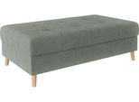 Polsterhocker HOME AFFAIRE "CHARRE XXL, Steppung im Sitzbereich, Maße: B/T/H: 118/73/40 cm", grün (mint), B:118cm H:40cm T:73cm, 100% Polyester, Hocker, Polsterhocker, passend zur Serie CHARRE, auch in Cord und Bouclé