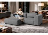 Ecksofa OTTO HOME "TIARRA Design-Sofa mit Ottomane recht/links bestellbar, Breite 241 cm", dunkelgrau, B:241cm H:76cm T:168cm, 100% Polyester, Sofas, Ecksofa, L-Form mit hochelastischer Schaum und Wellenunterfederung