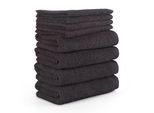 Handtuch Set MÖVE "Superwuschel 100% Premium Cotton Baumwolle", grau (dunkelgrau), 8, Walkfrottier, Walkfrottier, Obermaterial: 100% Baumwolle, Handtuch-Sets, Handtuch Set, Spar-Set, Made in Germany, Handtuch Set mit Bordüre, einfarbig, weich