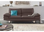 3-Sitzer CALIA ITALIA "Dave, Sitzkomfort der Extraklasse, tolle Details", braun (espresso), B:221cm H:87cm T:97cm, Leder SORRRENTO - 100% Leder;Leder BULL- 100% Leder, Sofas, 3-Sitzer, Designsofa auf Kufenfuß, in zwei Lederqualitäten