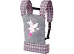 Puppen Trage BAYER "grau/rosa Schmetterling", grau (fee grau, rosa), Puppenausstattungen, KinderB:31cm H:1cm L:32,5cm, Puppen Trage, B:31cm H:1cm L:32,5cm