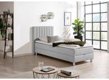 Boxbett MAINTAL, grau, B:104cm L:206cm, Komplettbetten, Boxbett, mit Bettkasten und Kaltschaum-Topper