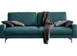 3-Sitzer "CR.450, Designsofa, Loungesofa", blau (ozeanblau 062, 72), B:204cm H:85cm T:95cm, Jacquard-Flachgewebe Diane 1 Q2 (55% Polyacryl 45% Polyester), CREATION BY ROLF BENZ, Sofas, 3-Sitzer, Armlehne niedrig, Fuß chromfarben glänzend, Breite 204 cm
