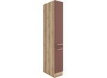 Apothekerschrank OPTIFIT "Bella", rot (rostrot, wildeiche, wildeiche), B:30cm H:206,8cm T:60cm, Holzwerkstoff, Schränke, Apothekerschrank, Breite 30 cm, Höhe 206,8 cm, 2 Auszüge