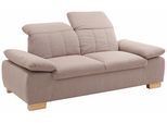 2-Sitzer HOME AFFAIRE "Bergamo Multifunktions-Sofa, bequem und komfortabel", grau (taupe), B:195cm H:77cm T:90cm, Chenille 100% Polyester;Struktur fein ( 100% Polyester);Luxus-Kunstleder;Struktur weich (100% Polyester), Sofas, 2-Sitzer, mit Armlehn-und Rückenfunktion, Federkern