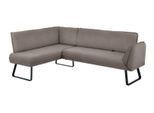 Eckbank K+W KOMFORT & WOHNEN "Drive", grau (stahl 85), H:91cm T:68cm, Sitzbänke, Eckbank, mit Seitenteilverstellung am langem Schenkel zur Sitzplatzerweiterung