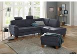 Ecksofa HOME AFFAIRE "Alta L-Form", grau (anthrazit), B:250cm H:89cm T:201cm, Struktur ( 100% Polyester);Struktur fein ( 100% Polyester);Luxus-Microfaser ALTARA NUBUCK (100% Polyester), Sofas, Ecksofa, mit Federkern und Kontrastnaht, Füße Buche eichefarben