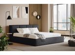 Polsterbett COTTA "MILANO II inkl. Bettkasten, erhältlich in den Breiten 160 & 180cm", schwarz, B:195cm L:241cm, 100% POLYESTER (PES), Betten, Polsterbett, ohne Matratze und Topper
