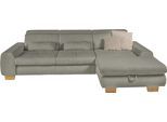 Ecksofa, lind, SET ONE BY MUSTERRING, Sofas, B/H/T: 307cm x 86cm x 195cm, Cord, Ottomane rechts, Sitzhöhe 49cm,Sitztiefenverstellung im 3-Sitzer,Kopfteilverstellung,Bettfunktion,Bettkasten, 88% Polyester;12% Polyamid, Ecksofa, Kopteil verstellbar, mit Bettfunktion, in Cord, lind, Sitzhöhe 49, B:307cm H:86cm T:195cm