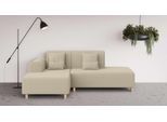 Ecksofa OTTO HOME "Suyala", grau (taupe), B:258cm H:85cm T:168cm, 100% Polyester, Sofas, Ecksofa, L-Form mit Hocker