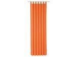 Vorhang WECKBRODT "Vito" Gr. 1, orange, B:140cm H:175cm, Satin, Polyester, Gardinen, Vorhang, Microvelour, blickdicht, Unifarben, Gardine, Store