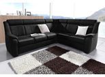Ecksofa SIT & MORE "Basel L-Form", schwarz, B:261cm H:98cm T:211cm, Altara Nubuck, Luxus-Microfaser (100% Polyester;PRIMABELLE-Microfaser, Luxus-Microfaser (100% Polyester;SOFTLUX-Kunstleder;NaturLEDER (echtes Rindsleder), Sofas, Ecksofa, wahlweise mit Relaxfunktion