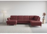 Wohnlandschaft SIT & MORE "Göteborg", lila (chianti), B:327cm H:90cm T:226cm, Sofas, Wohnlandschaft, inkl. Sitztiefenverstellung, wahlweise mit Bettfunktion & Bettkasten