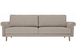 2-Sitzer "CR.450, Designsofa, Loungesofa", bunt (graubeige, natur 044, 20), B:168cm H:85cm T:95cm, NaturLEDER OSKAR (echtes Rindsleder);Chenille COCO (72% Polyester 15% Baumwolle 13% Polyacryl), CREATION BY ROLF BENZ, Sofas, 2-Sitzer, modern Landhaus, Füße in Nussbaum, Breite 168 cm