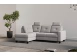 Ecksofa HOME AFFAIRE "Varese", silber, B:226cm H:91cm T:170cm, 90% Polyester 10% Polyamid, Sofas, Ecksofa, wahlweise mit Bettfunktion und Bettkasten