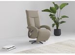 TV-Sessel SIT & MORE "Zoe, inkl. Kopfteilverstellung & 360 Drehfunktion", grau (taupe), B:74cm H:112cm T:82cm, 95% Polyester, 5% Polyamid, Sessel, TV-Sessel, wahlweise mit 2 Motoren, Akku & Aufstehhilfe