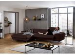 Ecksofa W.SCHILLIG "piedroo, Designsofa mit tollem Sitzkomfort, bequem und elegant, L-Form", braun (mocca z69), B:303cm H:70cm T:193cm, Longlife Xtra-Leder Z69: Das feinnarbige, gedeckte Softleder Z69 besticht durch seine außergewöhnliche Weichheit im trendigen »Vintage-Look«, Hautstärke 0, 9 - 1, 1 mm, Sofas, Ecksofa, Kopfteilverstellung, wahlweise mit Sitztiefenverstellung, Breite 303cm