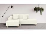 Ecksofa OTTO HOME "Suyala", beige (creme), B:258cm H:85cm T:168cm, 100% Polyester, Sofas, Ecksofa, L-Form mit Hocker