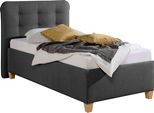 Polsterbett MAINTAL, grau (anthrazit), B:108cm L:210cm, Betten, Polsterbett, inklusive Bettkasten