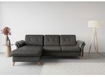 Ecksofa SIT & MORE "Göteborg", grau (anthrazit), B:268cm H:90cm T:176cm, Sofas, Ecksofa, Sitztiefenverstellung und Federkern, wahlweise mit Bettfunktion