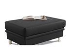 Hocker SIT & MORE "Mailand, B: 102 cm", schwarz, B:102cm H:45cm T:69cm, Luxus-Kunstleder;Kunstleder Softlux;NaturLEDER (echtes Rindleder)/Korpus passendes Kunstleder Softlux;Luxus-Microfaser Altara Nubuck (100% Polyester), Hocker, Hocker, individuell zu kombinieren