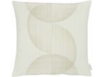 Dekokissen APELT "5702" Gr. 1, beige (natur, gemustert), B:49cm L:49cm, Obermaterial: 80% Polyester, 20% Viskose. Füllung: 100% Polyester, Dekokissen_Sitzkissen_Kissenhüllen, Dekokissen