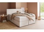 Boxspringbett "Yuma", beige, B:173cm L:213cm, 100% Polyester, LEGER HOME BY LENA GERCKE, Komplettbetten, Boxspringbett, incl. Topper, in 4 Breiten, 3 Matratzenarten und je 2 Härtegraden