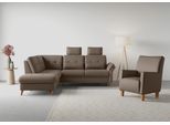 Ecksofa SIT & MORE "Göteborg", braun (nuss), B:250cm H:90cm T:226cm, Sofas, Ecksofa, inkl. Sitztiefenverstellung, wahlweise mit Bettfunktion & Bettkasten