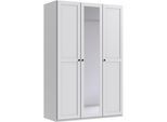 Kleiderschrank WIMEX "New York mit Spiegeltüren", weiß, B:135cm H:208cm T:58cm, Schränke, Kleiderschrank, in 5 Breiten und 2 Höhen