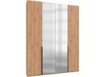 Kleiderschrank WIMEX "Mugano,in 5 Breiten,2 Höhen,2 Tiefen, viele Farben, Made in Germany", braun (artisan, eiche nachbildung, griffe schwarz), B:180cm H:236cm T:40cm, Holzwerkstoff, Schränke, Kleiderschrank, mit langen Griffen aus Metall, mit oder ohne Spiegel
