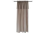 Vorhang KUTTI "Lene" Gr. 4, beige (natur), B:140cm H:245cm, Baumwolle, Gardinen, Vorhang, Gardine, Baumwolle, mit Volant, einfarbig