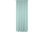 Vorhang ADAM "Uni Collection" Gr. 1, blau (hellblau), B:142cm H:145cm, Jacquard, Baumwolle, Gardinen, Vorhang, aus 100% Bio-Baumwolle