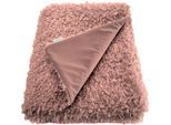 Plaid APELT "Missouri 130x170", rosa (rose), B:130cm L:170cm, Polyester, Wohndecken, Plaid, kuschelig weich