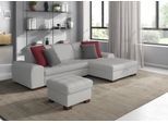 Ecksofa SIT & MORE "Luxor L-Form", silber, B:275cm H:82cm T:173cm, Luxus-Microfaser ALTARA NUBUCK (100% Polyester);Soft clean (98% Polyester, 2% Polyamid);Struktur fein (100% Polyester), Sofas, Ecksofa, wahlweise mit Bettfunktion, Bettkasten und Kopfteilverstellung