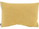 Dekokissen H.O.C.K. "Zircono", gelb (gelb, goldfarben, ethnomuster), B:40cm H:10cm L:60cm, Polyacryl, Dekokissen_Sitzkissen_Kissenhüllen, Dekokissen, mit Ethnomuster, Kissenhülle mit Füllung, 1 Stück