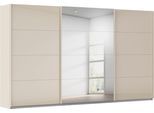 Schwebetürenschrank OTTO HOME "Kleiderschrank Kleiderschränke Schrank Garderobe AGORDO mit Glasfront", beige (beige, glas beige (champagner)), B:360cm H:229cm T:62cm, Holzwerkstoff, Schränke, Schwebetürenschrank, durchdachte Innenausstattung, in 4 Breiten und 2 Höhen MADE IN GERMANY