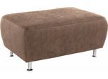 Hocker HOME AFFAIRE "Manhattan", braun (nougat), B:101cm H:45cm T:68cm, Struktur (100% Polyester);Flachgewebe (90% Polyester, 10% Polyamid);Luxus-Microfaser (100% Polyester), Hocker, Hocker, in drei Bezugsqualitäten