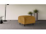 Polsterhocker HOME AFFAIRE "ARROS klein mit Wellenunterfederung, Maße B/T/H: 70/70/46 cm", gelb, B:70cm H:46cm T:70cm, 100% Polyester, Hocker, Polsterhocker, passend zur Serie, in hochwertiger Verarbeitung