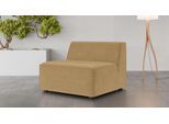 Sessel OTTO HOME "Bequemer Sessel Cavan, Maße B/T/H: 90/90/72 cm", gold, B:90cm H:72cm T:90cm, 100% Polyester, Sessel, Sessel, ohne Armlehne, mit Wellenunterfederung, auch in Bouclé