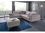 Ecksofa SIT & MORE "Percy L-Form", grau, B:270cm H:80cm T:235cm, Sofas, Ecksofa, 15 cm Fußhöhe, Sitztiefenverstellung, wahlweise in 2 Fußfarben