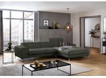 Ecksofa W.SCHILLIG "piedroo, Designsofa mit tollem Sitzkomfort, bequem und elegant, L-Form", grün (hunter r66), B:303cm H:70cm T:193cm, Chenille-Flachgewebe R66 (85% Polyester, 15% Nylon), Sofas, Ecksofa, Kopfteilverstellung, wahlweise mit Sitztiefenverstellung, Breite 303cm