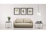 2-Sitzer TRENDMANUFAKTUR "Shawn Designsofa mit elegant geschwungen Armlehnen, bequem", beige (sand), B:192cm H:87cm T:99cm, 95% Polyester, 5% Polyacryl, Sofas, 2-Sitzer, organischer Form, mit hochwertigem Bezug