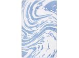 Badematte EGERIA "Marble" Gr. 3, blau, H:10mm, Baumwolle, Badematten, Badematte