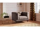 Sessel HOME AFFAIRE "Chamby", braun (schlamm), B:100cm H:71cm T:85cm, Luxus-Microfaser Lederoptik (100% Polyester), Scheuertouren: 40.000, Pilling: 4;Samtoptik (100% Polyester), Scheuertouren >100.000, Pilling: 5, Sessel, Sessel, mit Holzrahmen unten und Steppung im Lehnenbereich