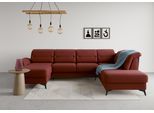 Wohnlandschaft SIT & MORE "Sinatra U-Form", rot (bordeaux), B:326cm H:85cm T:220cm, 100% Polyester, Sofas, Wohnlandschaft, optional mit Kopfteilverstellung und Armteilfunktion, Metallfüße