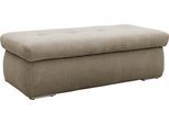 Hocker DOMO COLLECTION "NMORIC", braun (schlamm), B:136cm H:43cm T:64cm, 100% Polyester, Hocker, Hocker, mit Stauraumfach, auch in Cord